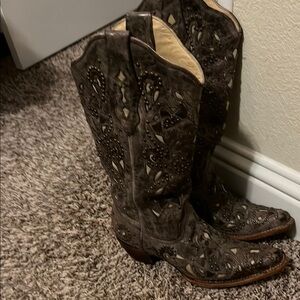 Corral Brown Heeled Boots